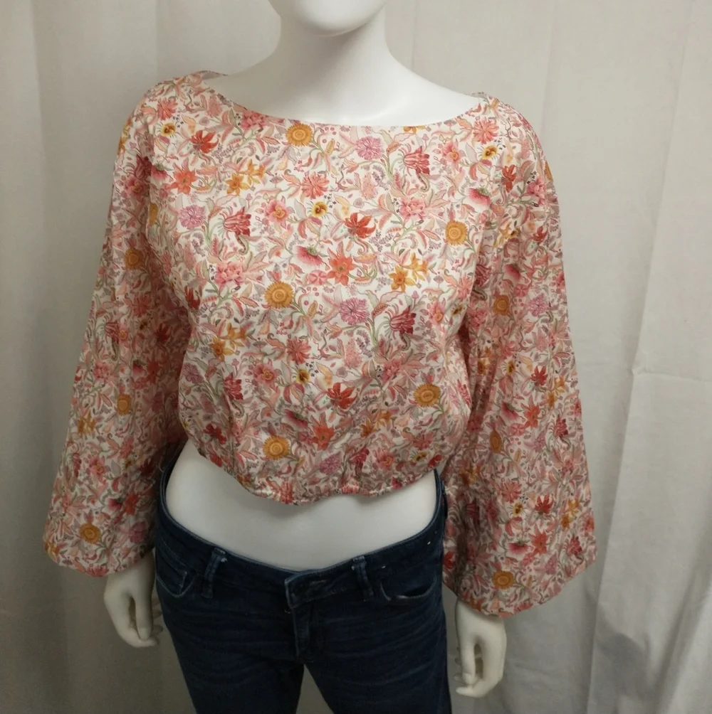 J. Crew Floral Crop Top